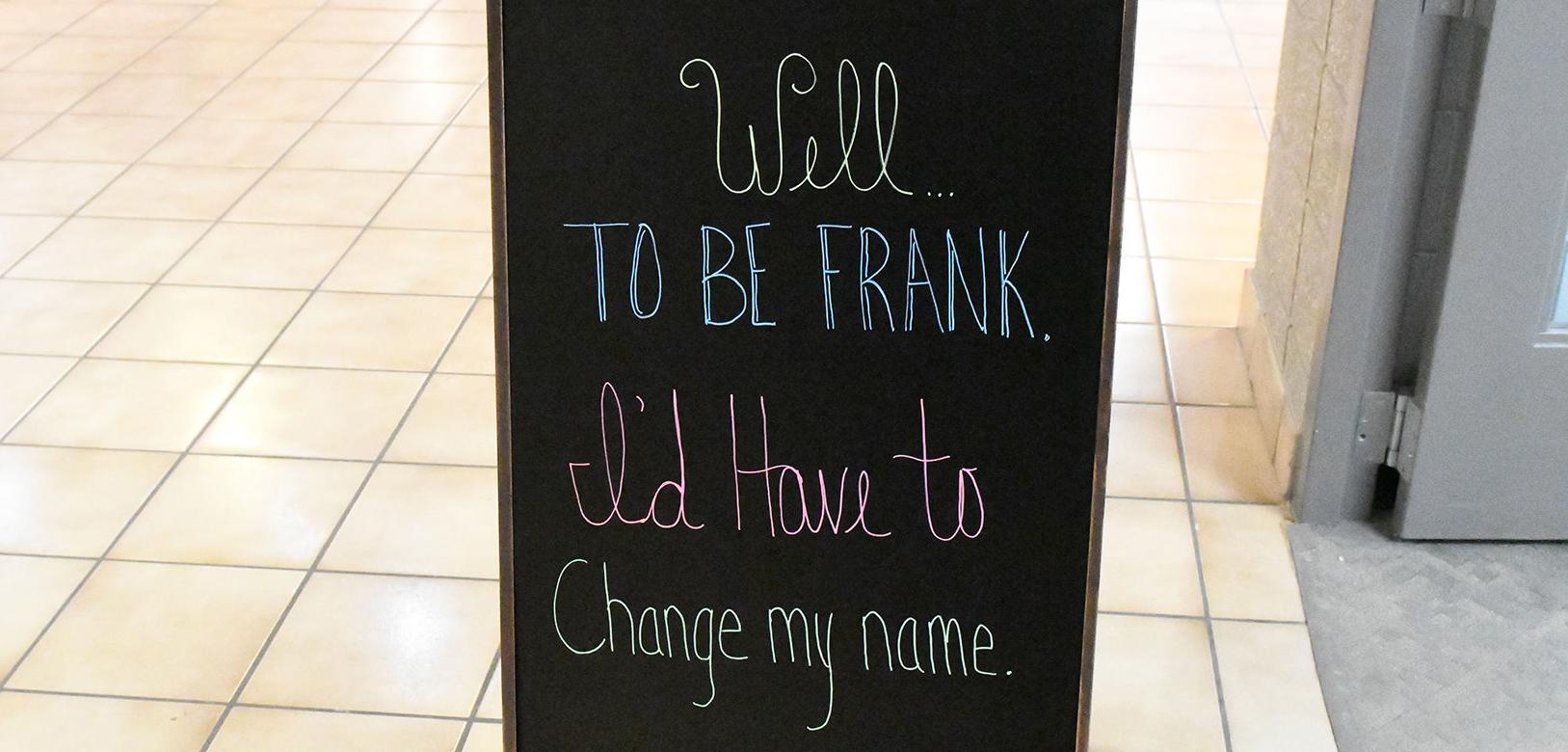 Punny sign at NCC